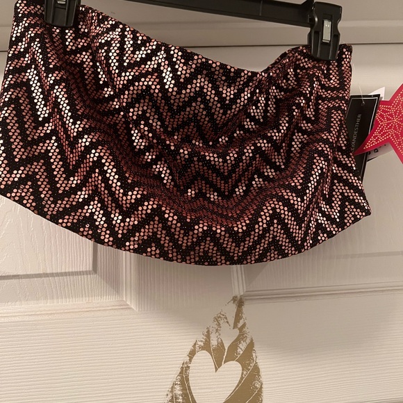 Polly & Esther Pants & Jumpsuits Nwt Bronze And Gold Tube Top And